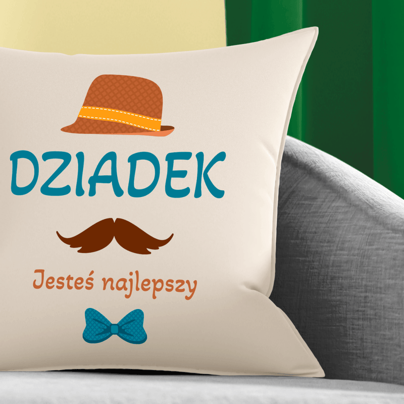 Zestaw 2 poduszek z własnym nadrukiem BABCIA I DZIADEK - spersonalizowany prezent dla dziadków - Adamell.pl