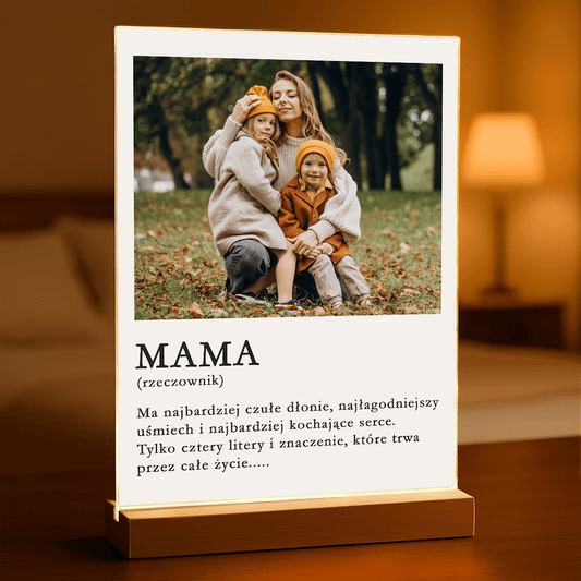 Znaczenie słowa MAMA - Druk na szkle, spersonalizowany prezent dla mamy - Adamell.pl