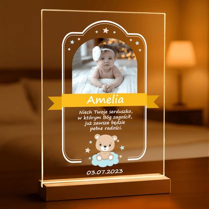 Życzenia dla dziecka - Druk na szkle, spersonalizowany prezent dla dziecka - Adamell.pl