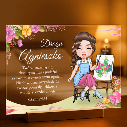 Życzenia od serca dla niej Clipart - Druk na szkle, spersonalizowany prezent dla niej - Adamell.pl