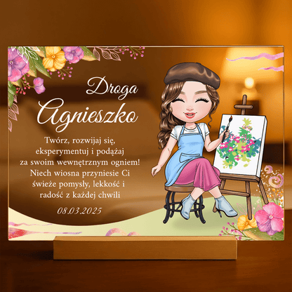 Życzenia od serca dla niej Clipart - Druk na szkle, spersonalizowany prezent dla niej - Adamell.pl