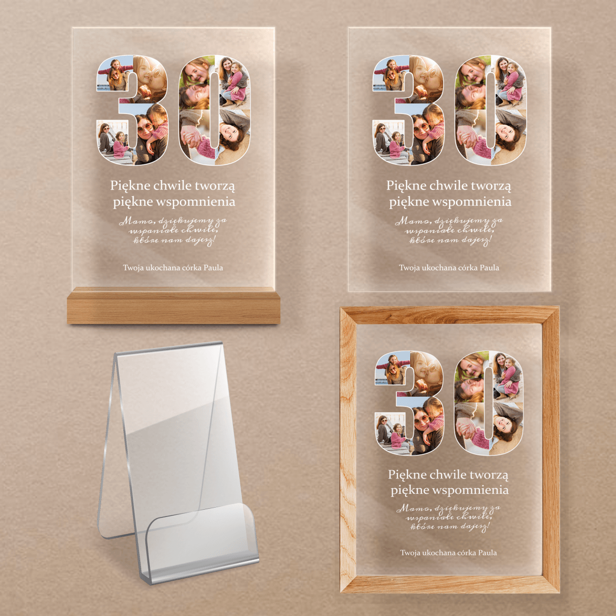 30 urodziny mamy - Druk na szkle, spersonalizowany prezent dla mamy - Adamell.pl - Wyjątkowe Prezenty