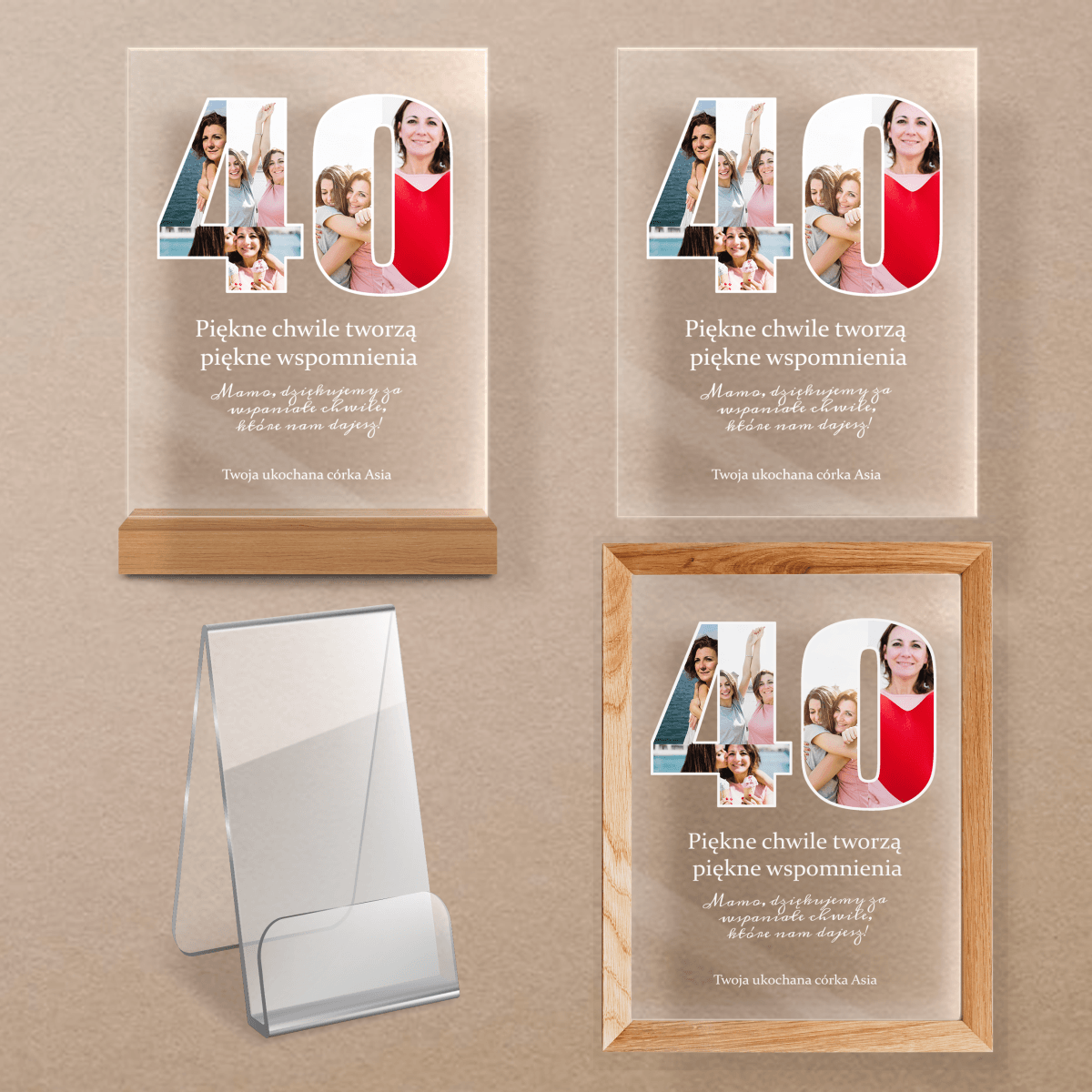 40 urodziny mamy - Druk na szkle, spersonalizowany prezent dla mamy - Adamell.pl - Wyjątkowe Prezenty
