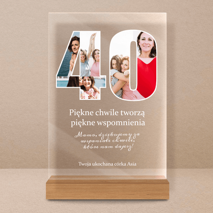 40 urodziny mamy - Druk na szkle, spersonalizowany prezent dla mamy - Adamell.pl - Wyjątkowe Prezenty