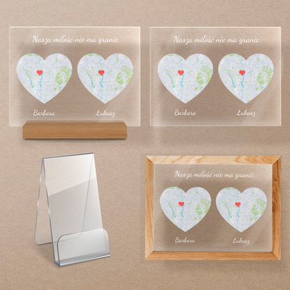 Miłość nie ma granic - Druk na szkle, spersonalizowany prezent