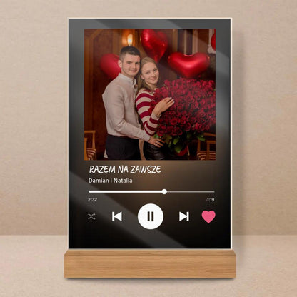 Magiczny Druk na szkle akrylowym, Spotify Prezent