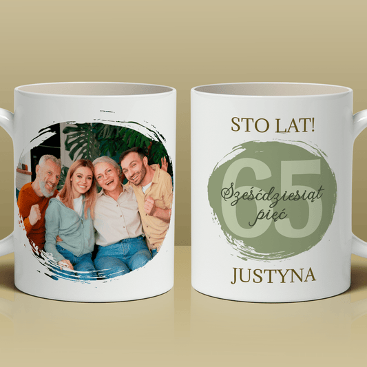 65. urodziny - 1x Kubek z nadrukiem, spersonalizowany prezent dla kobiety - Adamell.pl