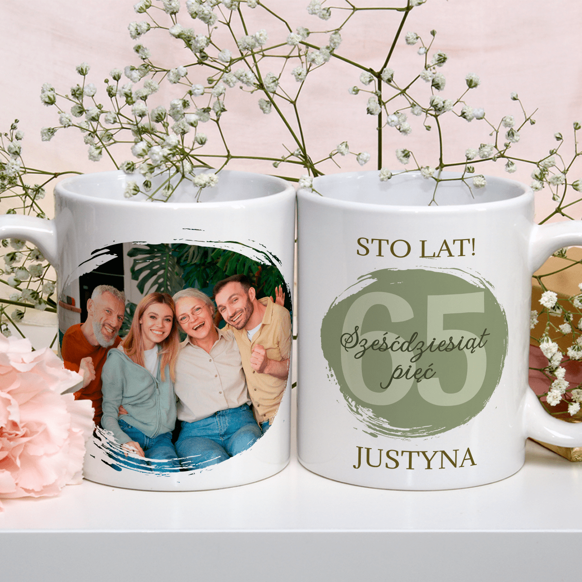 65. urodziny - 1x Kubek z nadrukiem, spersonalizowany prezent dla kobiety - Adamell.pl