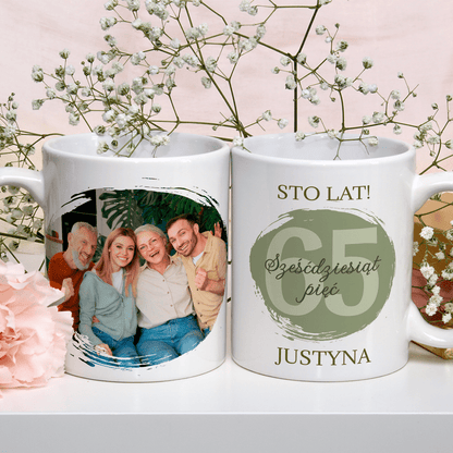 65. urodziny - 1x Kubek z nadrukiem, spersonalizowany prezent dla kobiety - Adamell.pl