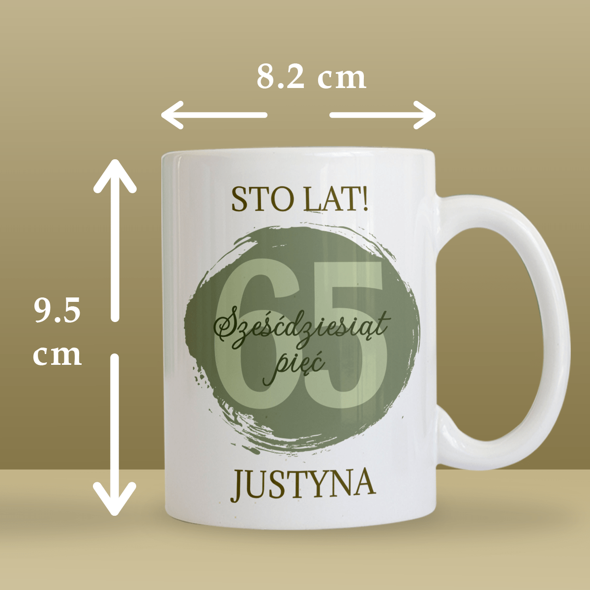 65. urodziny - 1x Kubek z nadrukiem, spersonalizowany prezent dla kobiety - Adamell.pl