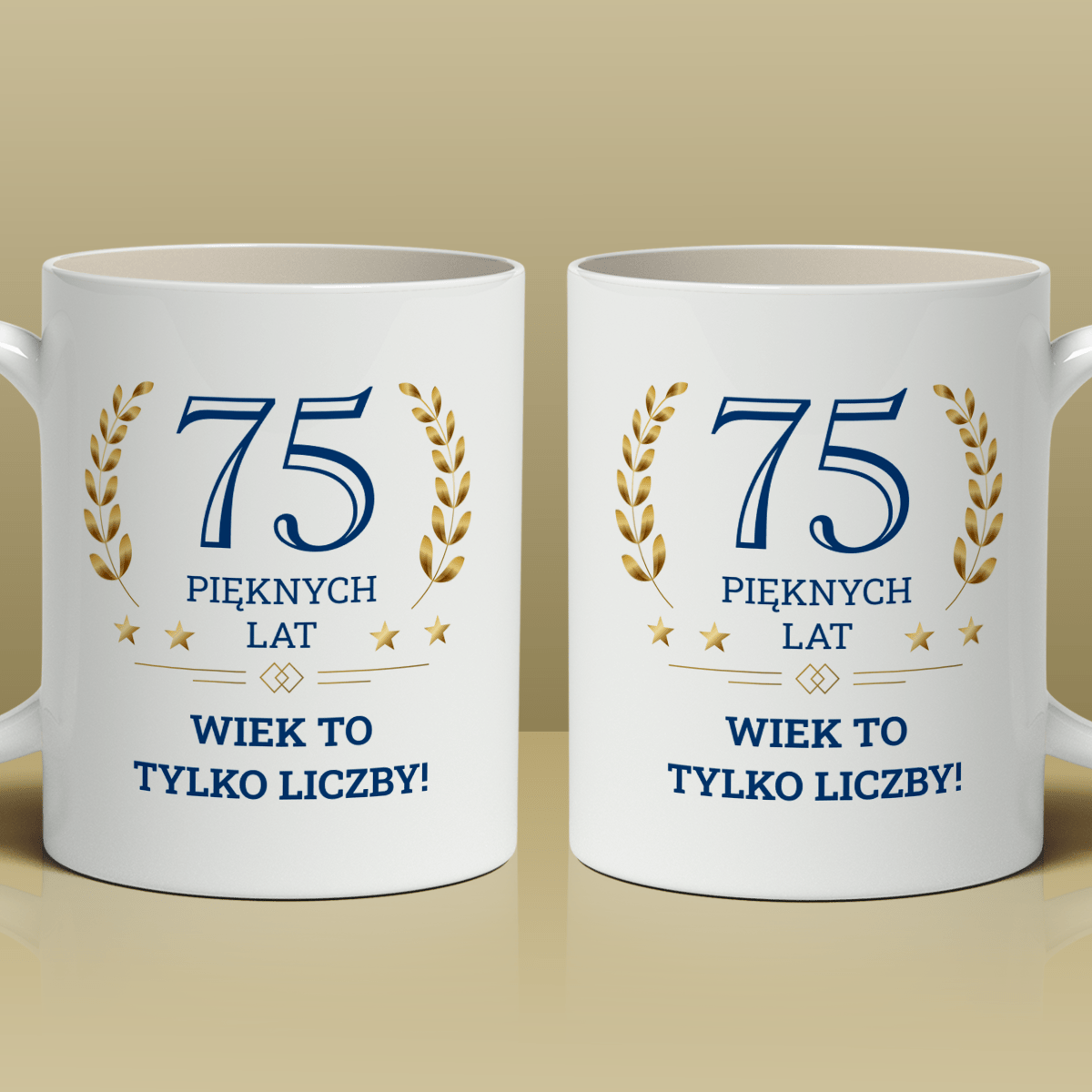 75 pięknych lat - 1x Kubek z nadrukiem, spersonalizowany prezent - Adamell.pl