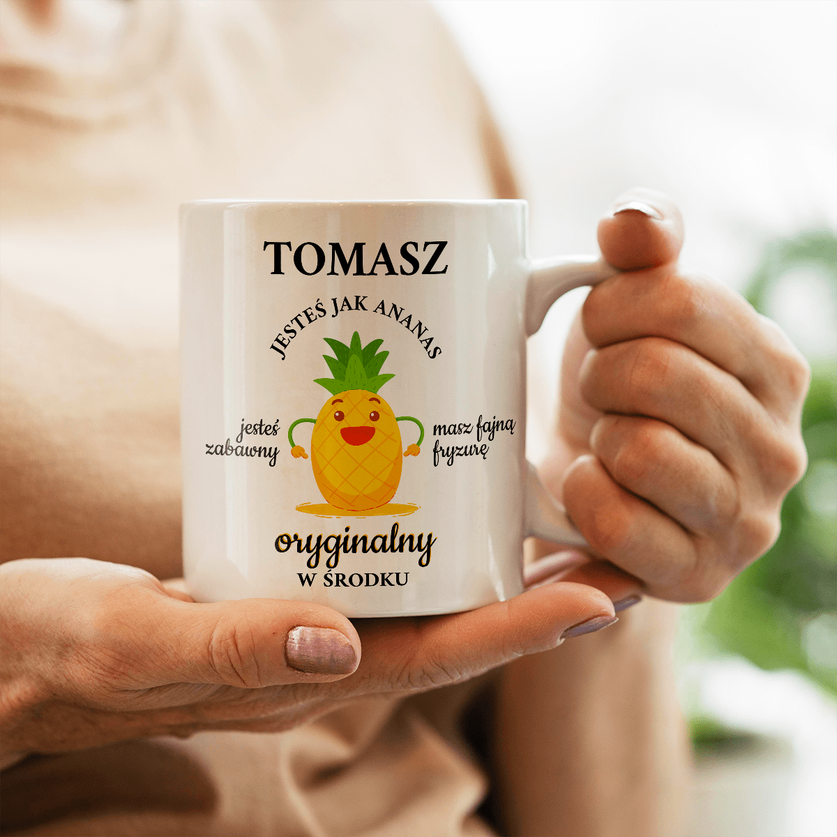 Ananas - 1x Kubek z nadrukiem, spersonalizowany prezent dla chłopaka - Adamell.pl