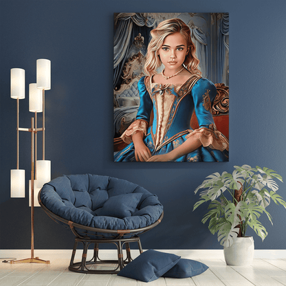 Baśniowy portret - druk na płótnie, spersonalizowany prezent dla dziecka - Adamell.pl