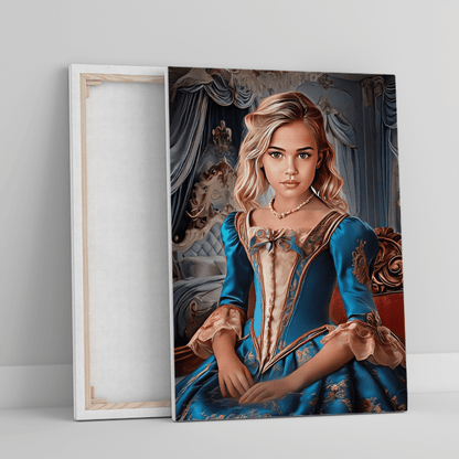 Baśniowy portret - druk na płótnie, spersonalizowany prezent dla dziecka - Adamell.pl