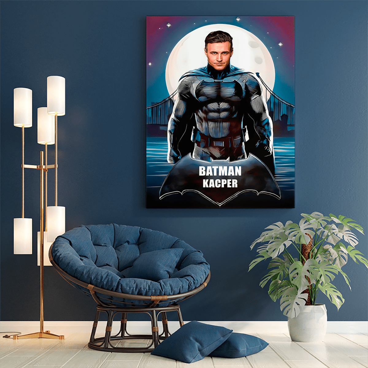 Batman - druk na płótnie, spersonalizowany prezent dla niego - Adamell.pl