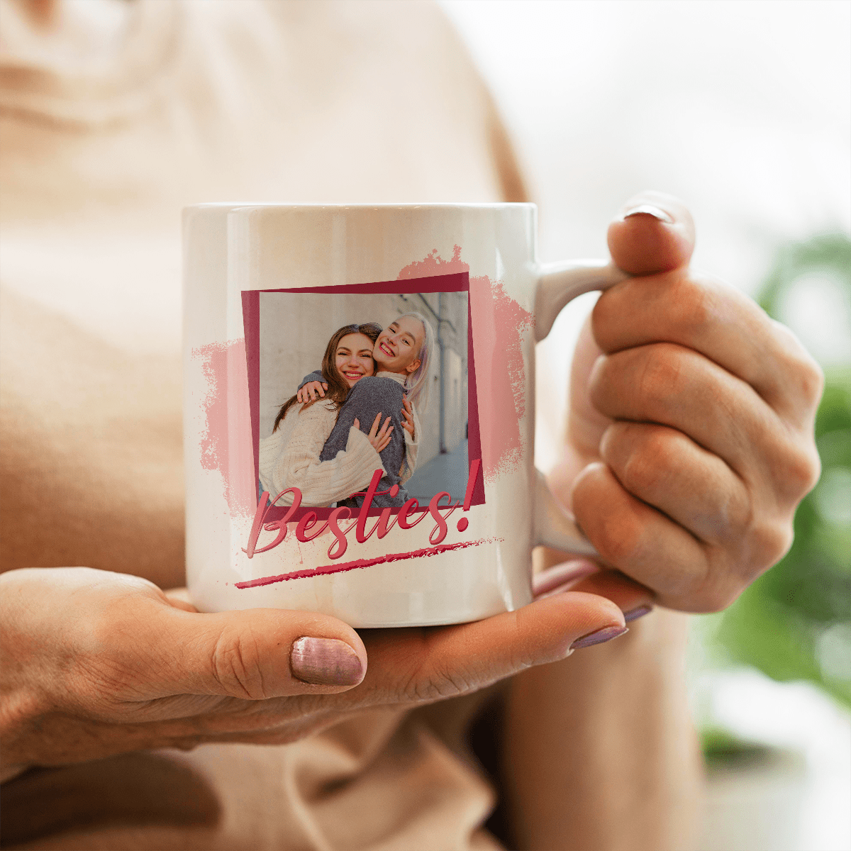 Besties - Zestaw 2 x Kubek z nadrukiem, spersonalizowany prezent dla przyjaciółek - Adamell.pl