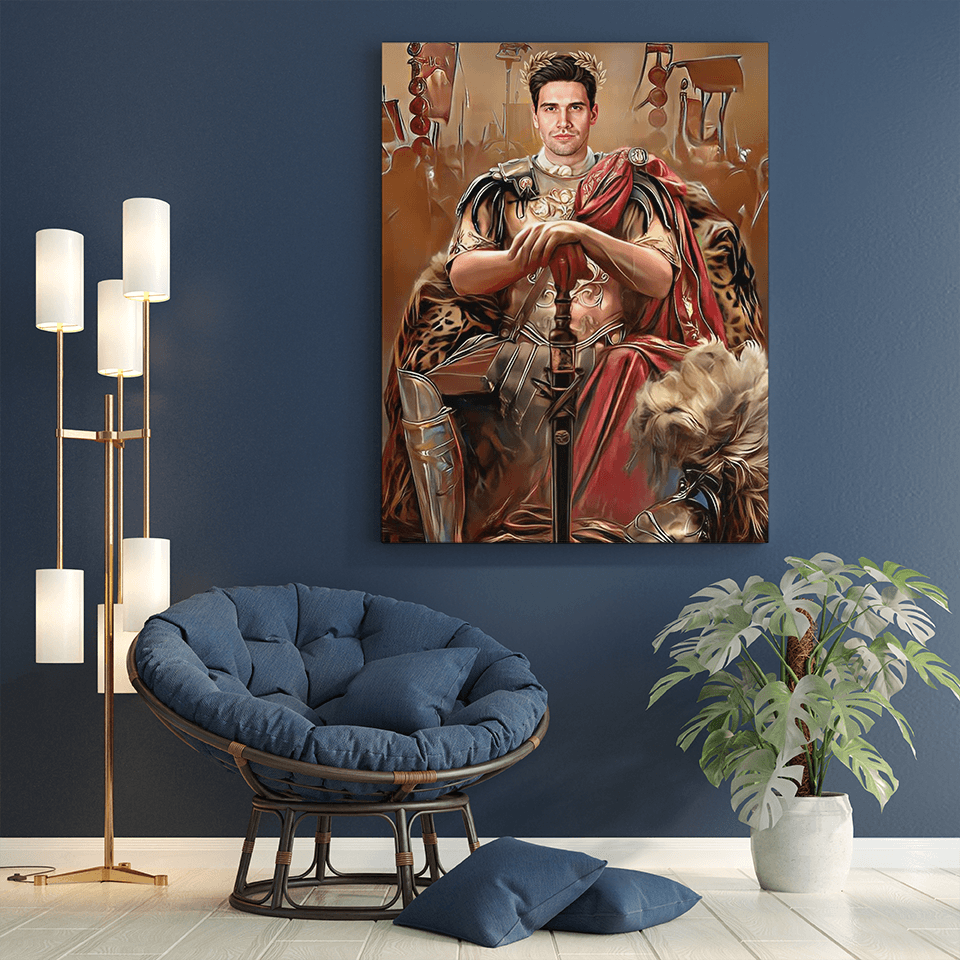 Cezar portret - druk na płótnie, spersonalizowany prezent dla niego - Adamell.pl - Wyjątkowe Prezenty