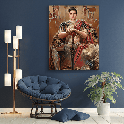 Cezar portret - druk na płótnie, spersonalizowany prezent dla niego - Adamell.pl - Wyjątkowe Prezenty