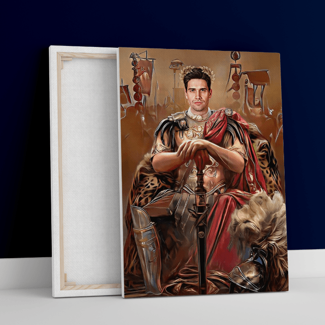 Cezar portret - druk na płótnie, spersonalizowany prezent dla niego - Adamell.pl - Wyjątkowe Prezenty