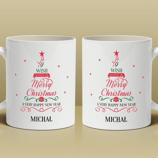 Choinka - 1x Kubek z nadrukiem, spersonalizowany prezent dla mężczyzny - Adamell.pl