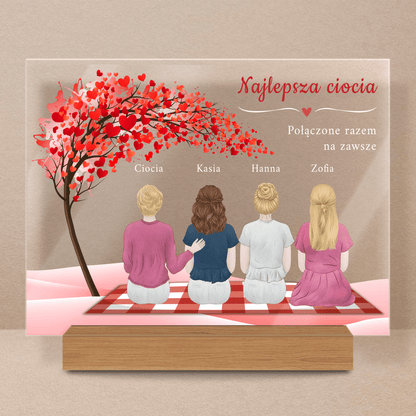 Ciocia clipart - Druk na szkle, spersonalizowany prezent dla cioci - Adamell.pl