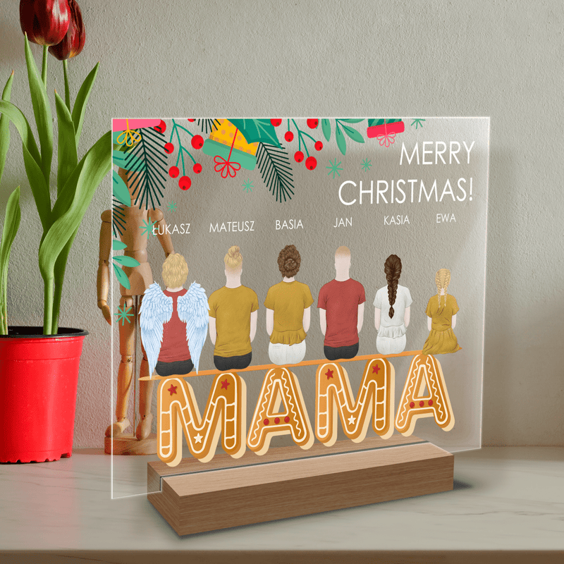 Clipart świąteczny dla mamy - Druk na szkle, spersonalizowany prezent dla mamy - Adamell.pl