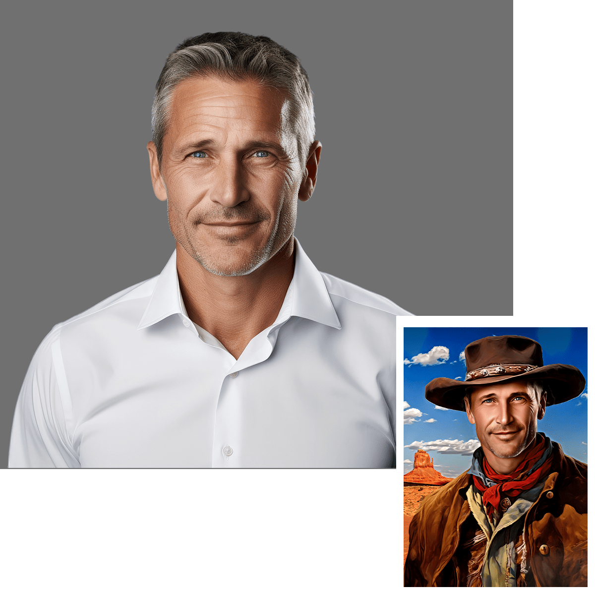 Cowboy - druk na płótnie, spersonalizowany prezent dla taty - Adamell.pl
