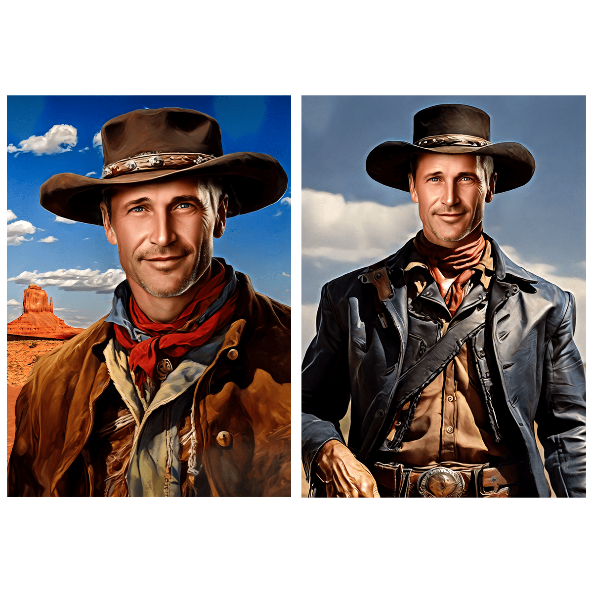 Cowboy - druk na płótnie, spersonalizowany prezent dla taty - Adamell.pl