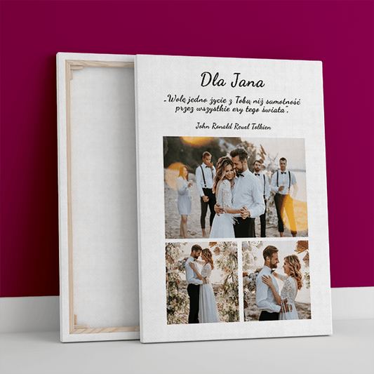 Cytat i zdjęcia - druk na płótnie, spersonalizowany prezent - Adamell.pl - Wyjątkowe Prezenty