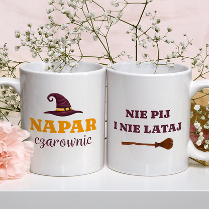Dla czarownicy - 1x Kubek z nadrukiem, spersonalizowany prezent dla przyjaciela - Adamell.pl