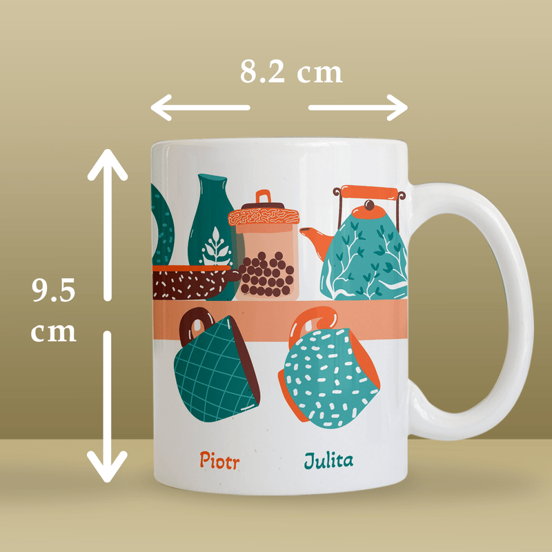 Dla dziadków - 1x Kubek z nadrukiem, spersonalizowany prezent dla dziadków - Adamell.pl