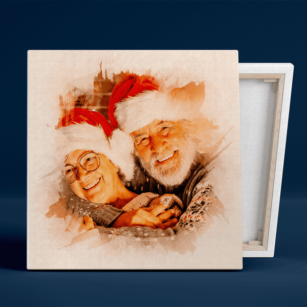 Dla kochanych dziadków - druk na płótnie, spersonalizowany prezent dla dziadków - Adamell.pl