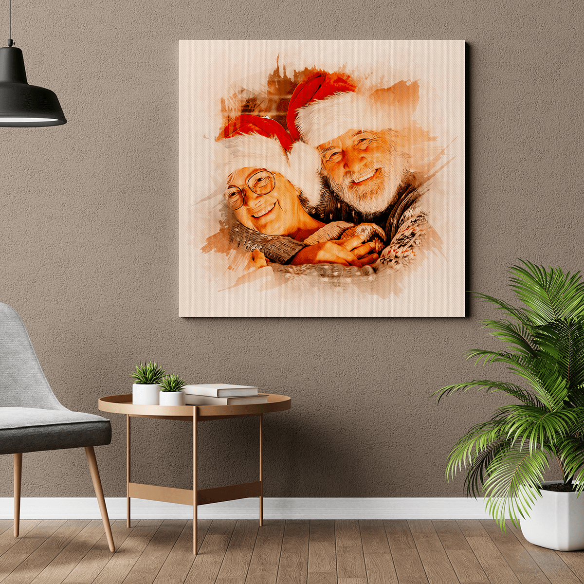 Dla kochanych dziadków - druk na płótnie, spersonalizowany prezent dla dziadków - Adamell.pl