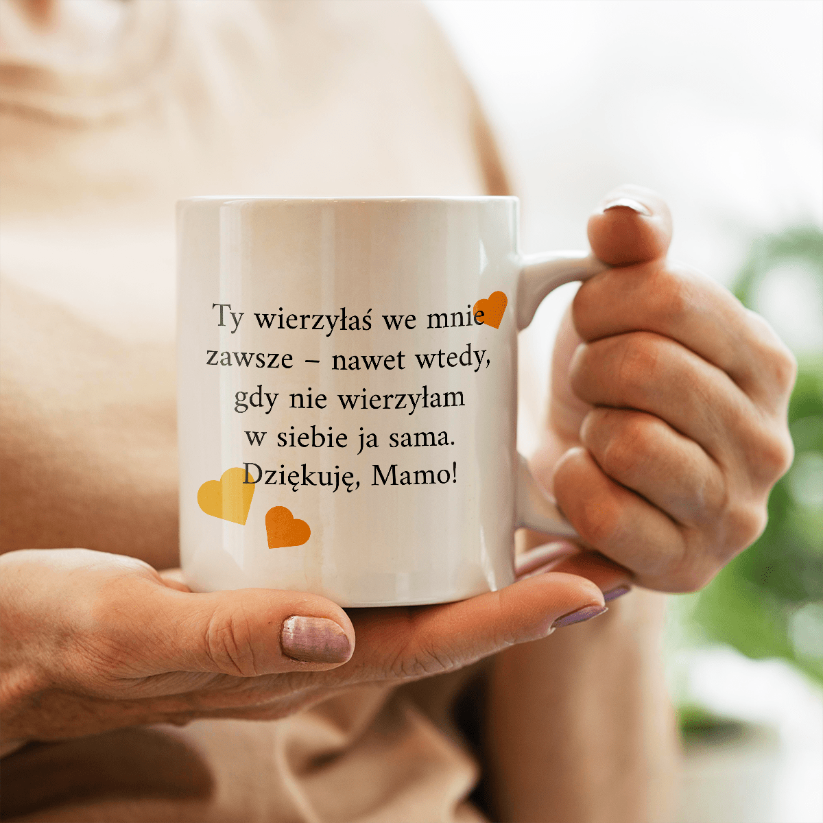 Dla mamy imię + zdjęcie - 1x Kubek z nadrukiem, spersonalizowany prezent dla mamy - Adamell.pl