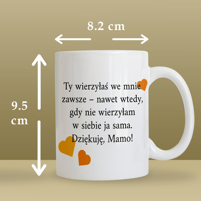 Dla mamy imię + zdjęcie - 1x Kubek z nadrukiem, spersonalizowany prezent dla mamy - Adamell.pl
