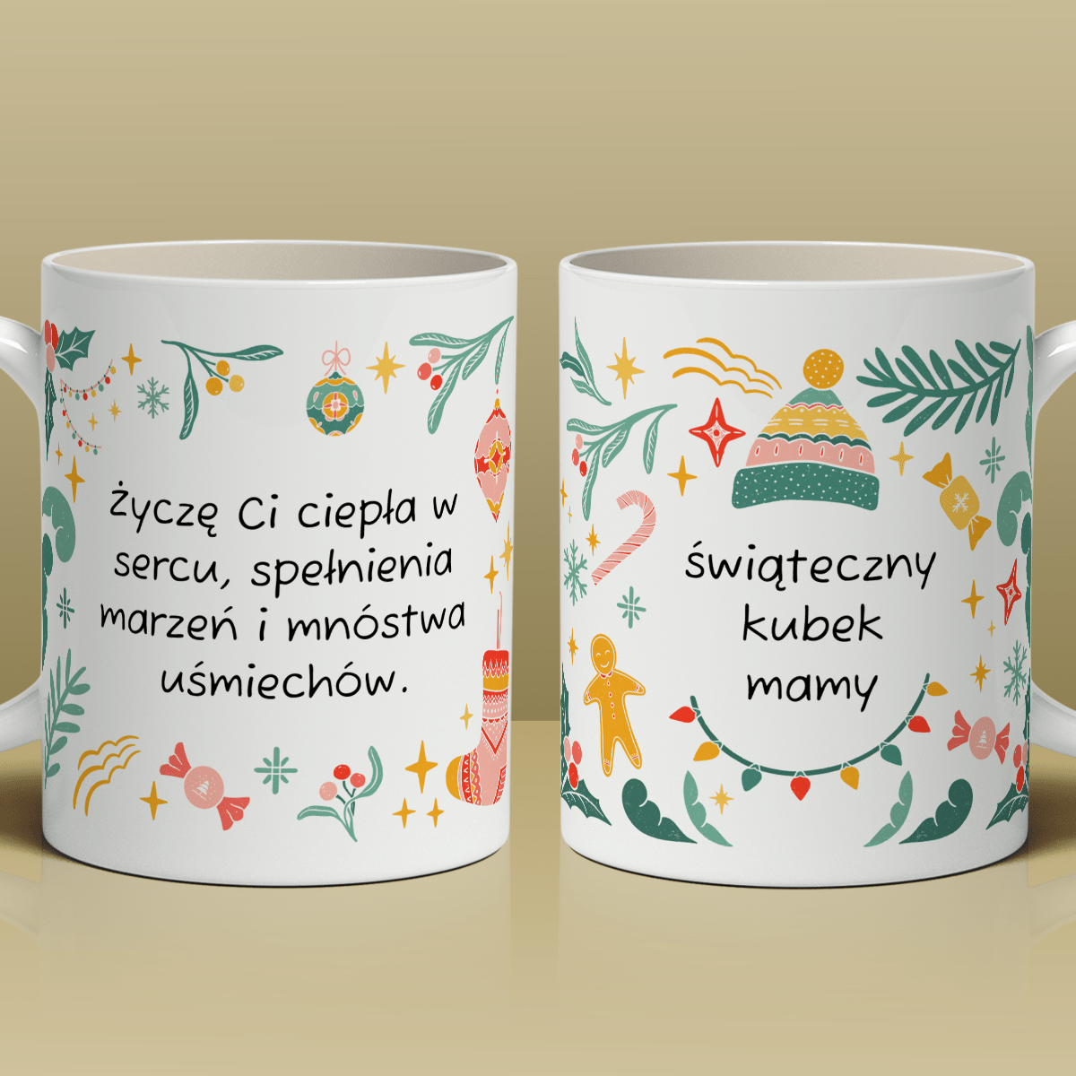 Dla mamy na święta - 1x Kubek z nadrukiem, spersonalizowany prezent dla mamy - Adamell.pl