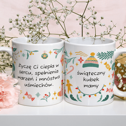 Dla mamy na święta - 1x Kubek z nadrukiem, spersonalizowany prezent dla mamy - Adamell.pl