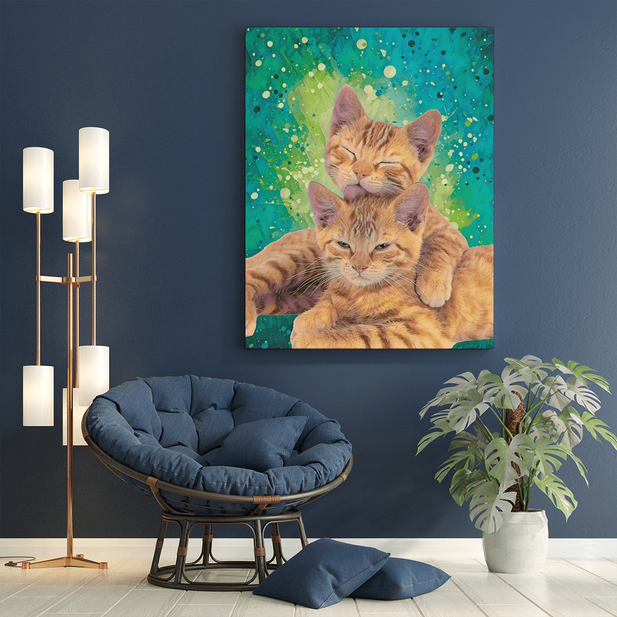Dla miłośników kotów - druk na płótnie, spersonalizowany prezent - Adamell.pl