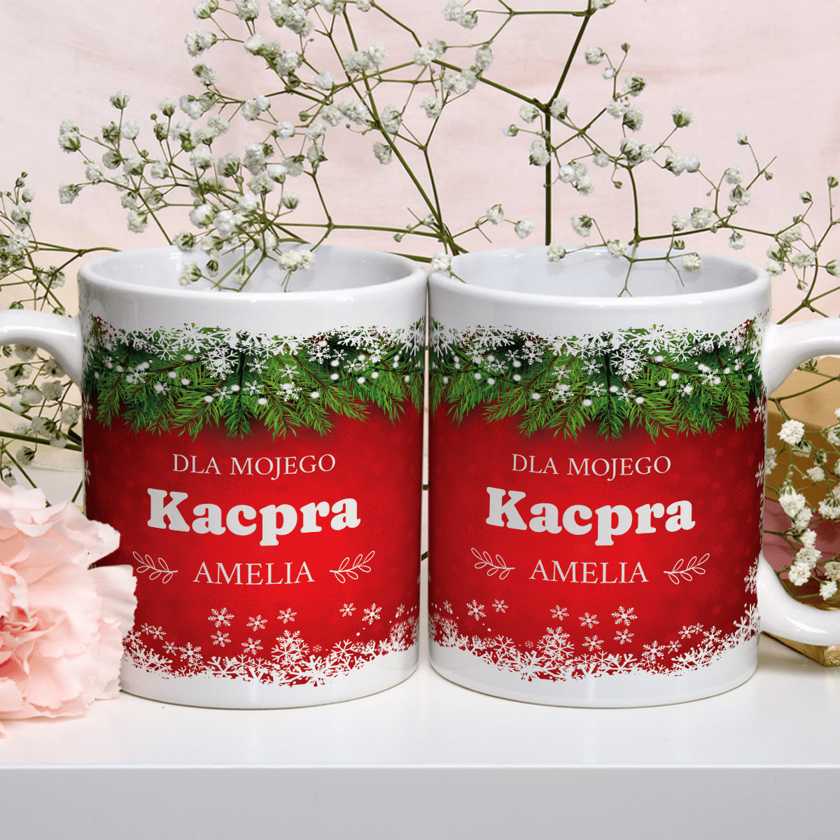 Dla mojego chłopaka na święta - 1x Kubek z nadrukiem, spersonalizowany prezent dla mężczyzny - Adamell.pl