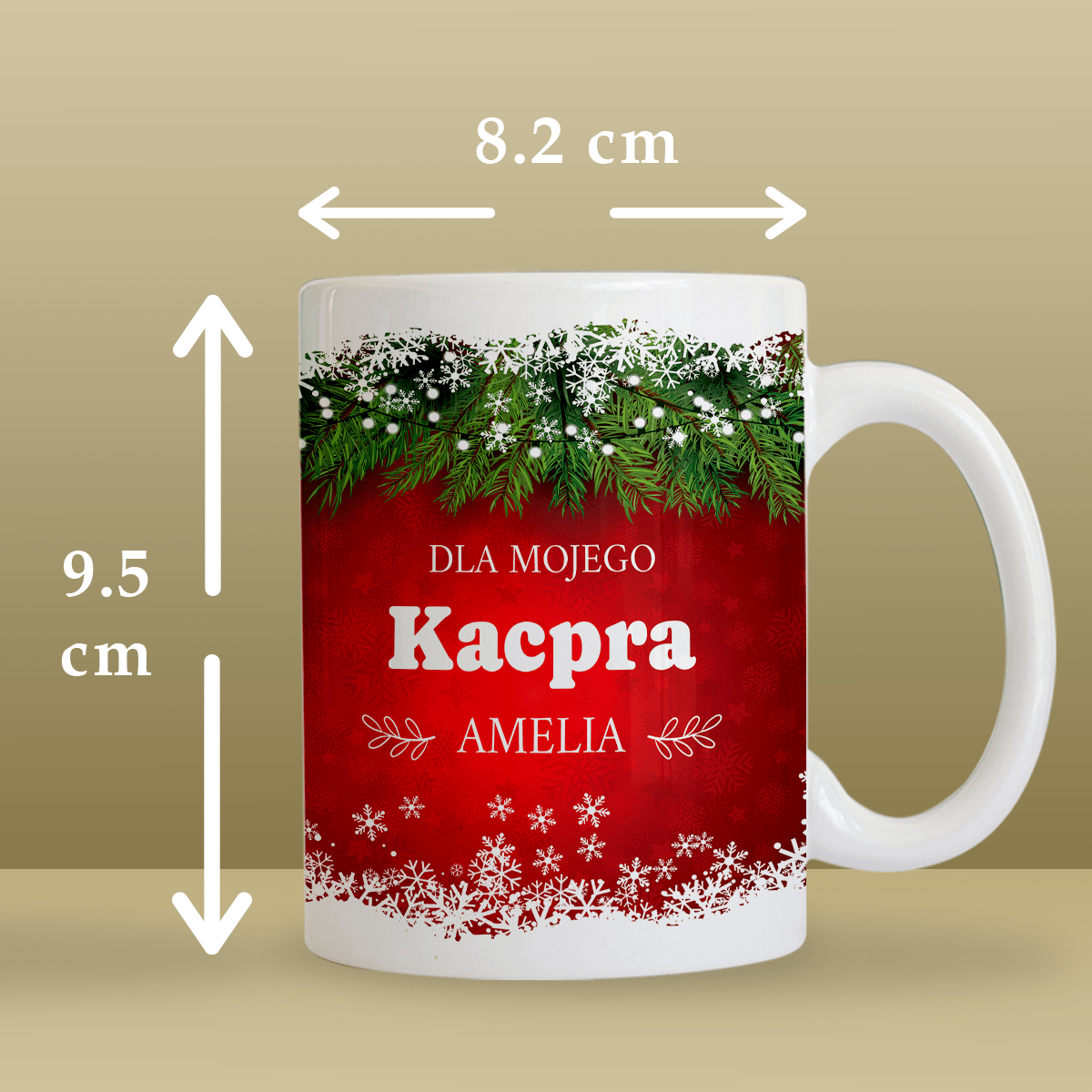 Dla mojego chłopaka na święta - 1x Kubek z nadrukiem, spersonalizowany prezent dla mężczyzny - Adamell.pl