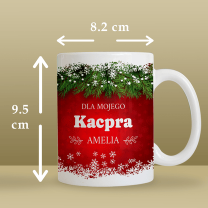 Dla mojego chłopaka na święta - 1x Kubek z nadrukiem, spersonalizowany prezent dla mężczyzny - Adamell.pl