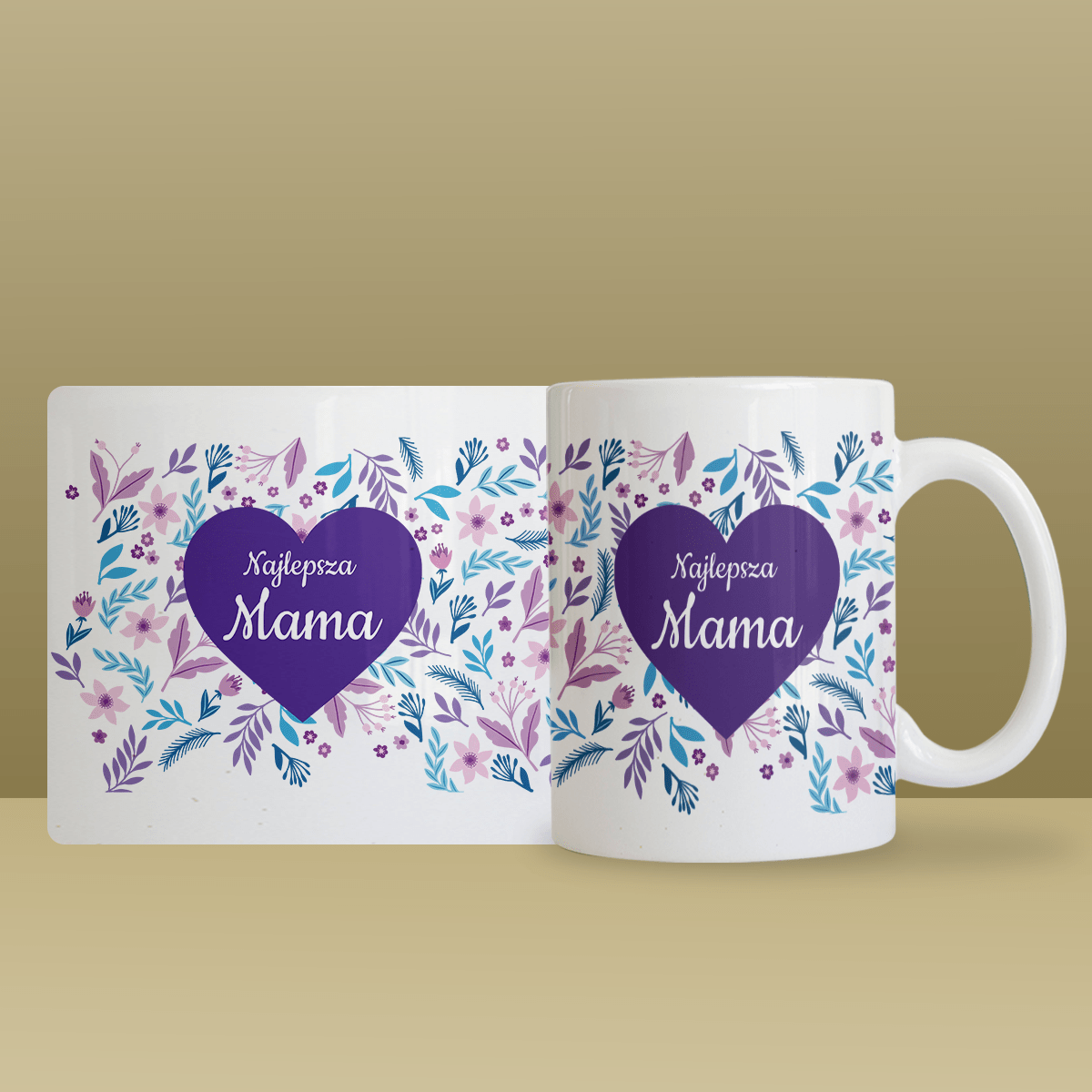 Dla najlepszej mamy - 1x Kubek z nadrukiem, spersonalizowany prezent dla mamy - Adamell.pl