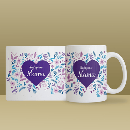 Dla najlepszej mamy - 1x Kubek z nadrukiem, spersonalizowany prezent dla mamy - Adamell.pl