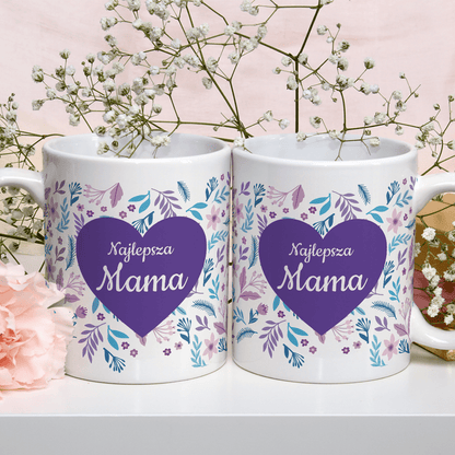 Dla najlepszej mamy - 1x Kubek z nadrukiem, spersonalizowany prezent dla mamy - Adamell.pl