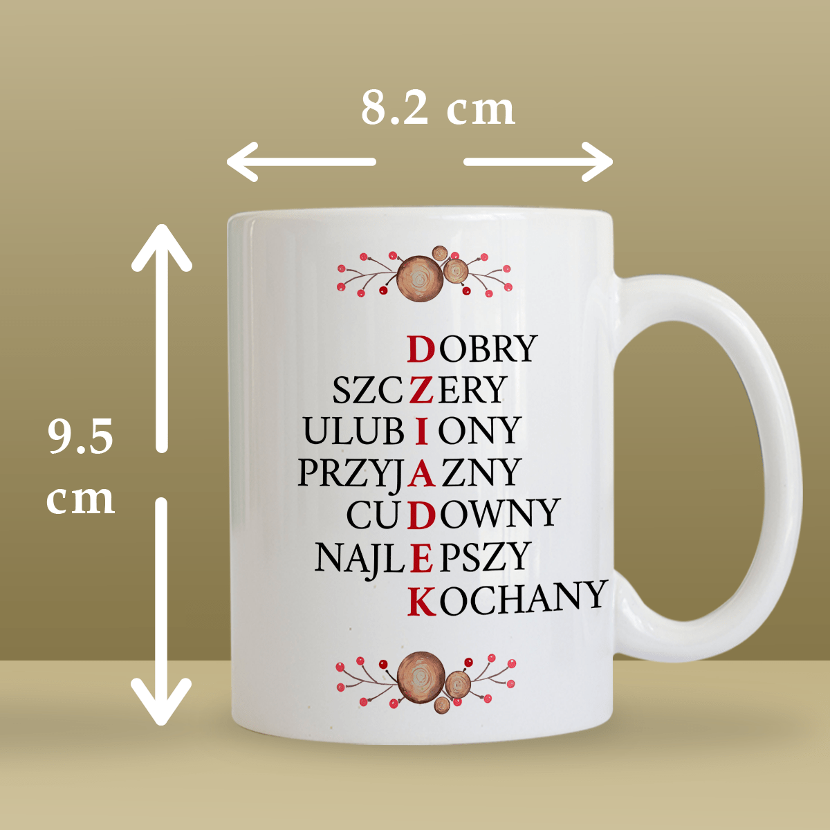 Dla najwspanialszego dziadka - 1x Kubek z nadrukiem, spersonalizowany prezent dla dziadka - Adamell.pl