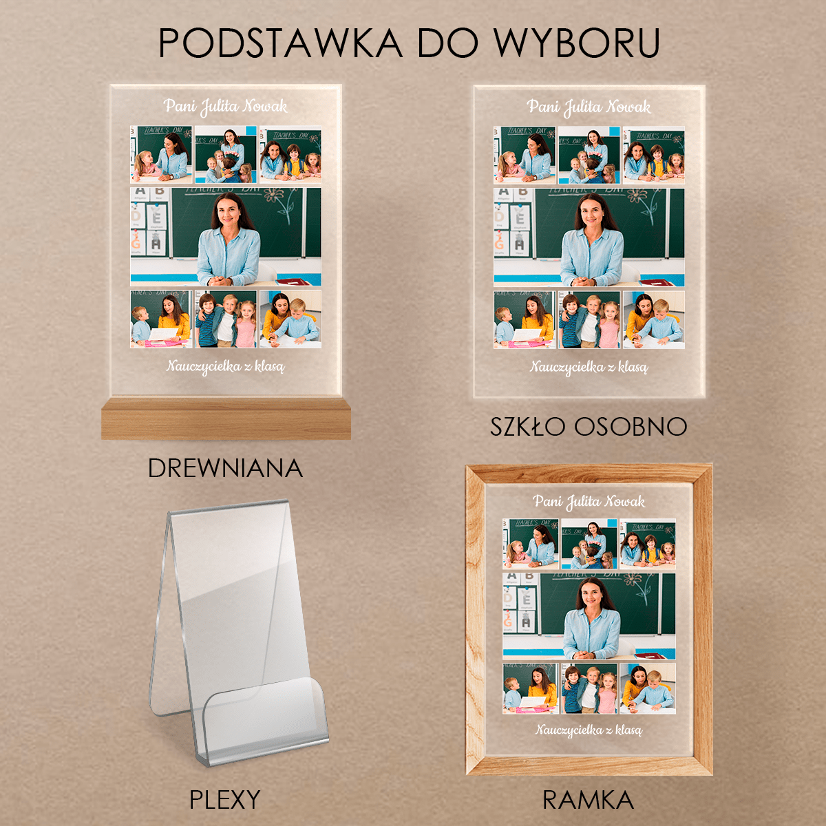 Dla super nauczyciela - Druk na szkle, spersonalizowany prezent dla nauczyciela - Adamell.pl