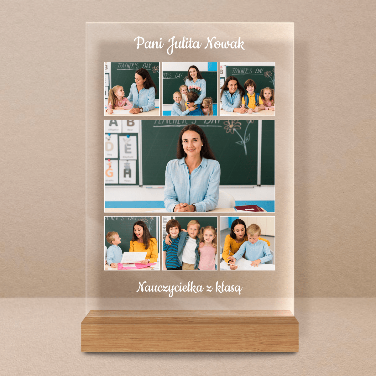 Dla super nauczyciela - Druk na szkle, spersonalizowany prezent dla nauczyciela - Adamell.pl
