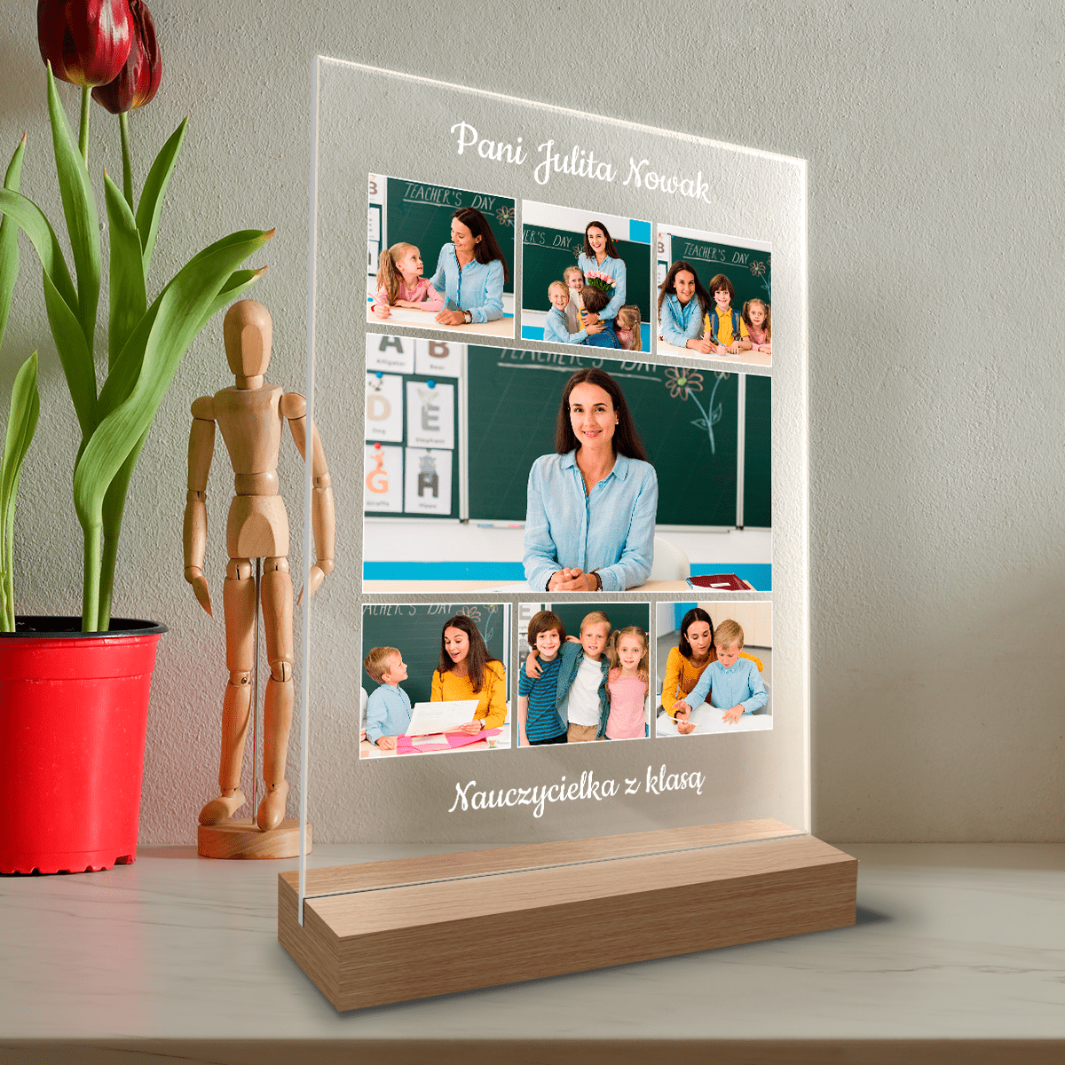 Dla super nauczyciela - Druk na szkle, spersonalizowany prezent dla nauczyciela - Adamell.pl