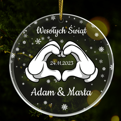 Dla ukochanego - bombka choinkowa, spersonalizowany prezent dla chłopaka - Adamell.pl
