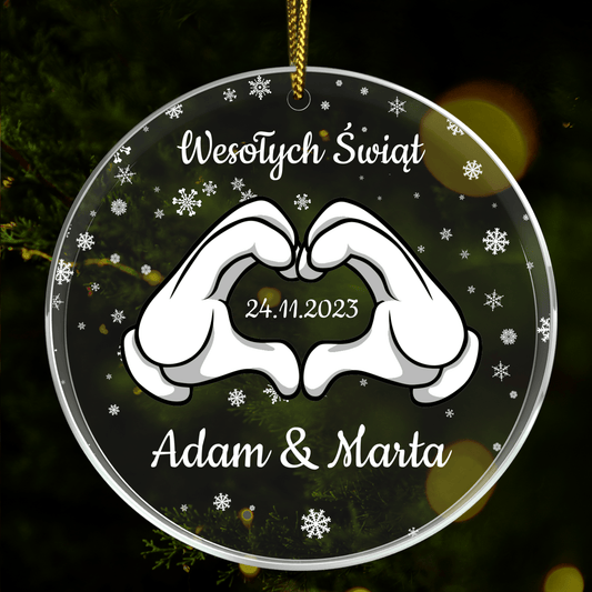 Dla ukochanego - bombka choinkowa, spersonalizowany prezent dla chłopaka - Adamell.pl